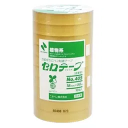NICHIBAN Cellulose Tape Transparent 18 mm x 50 m for Business Use, No.405 (Pack of 10 Roll) image 2