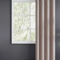 haus & kinder Shadow Garden Brown Floral Printed Jacquard Room Darkening Door Curtain-picture-39