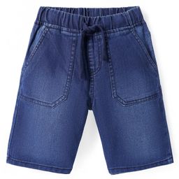 Pine Kids Woven Knee Length Solid Shorts - Navy Blue-picture-8