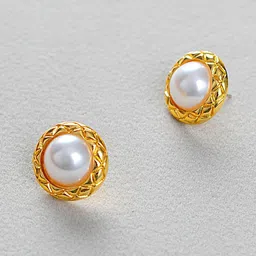 krelin KrelinGold-Plated Pearls Beaded Circular Shaped Studs-picture-27