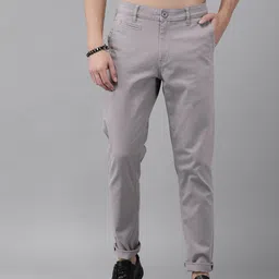 Roadster Men Grey Sustainable Trousers-picture-17