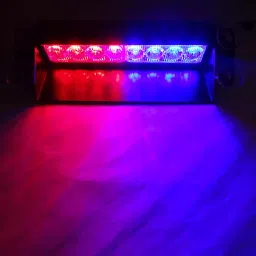 Cartronics 8 LED  Red Blue  Police Flasher Light for Maruti Suzuki Swift image 2