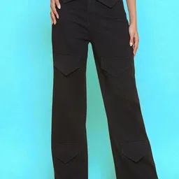KATLINE Women Smart Straight Fit High-Rise Stretchable Jeans-image-57