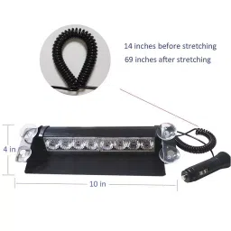 Cartronics 8 LED  Red Blue  Police Flasher Light for Maruti Suzuki Swift image 3