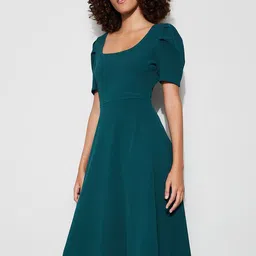 CODE by Lifestyle Puff Sleeve A-Line Midi Dress image 2