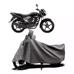 Auto Pearl Two Wheeler Cover with Bag for Yamaha Saluto RX, Silver-picture-29