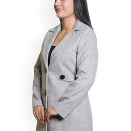 COMFY SPARROW Self designed Single-Breasted Overcoat image 5