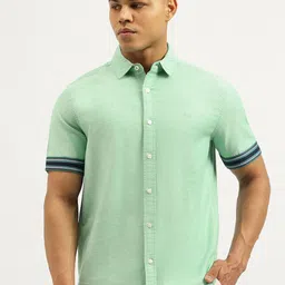 United Colors of Benetton Men Solid Spread Collar Cotton Casual Shirt-picture-41