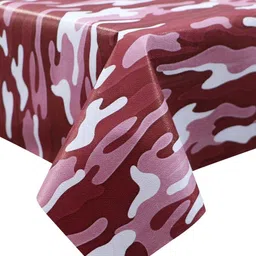 LooMantha Rust Geometric Printed Waterproof Plastic 4-Seater Table Cover image 4