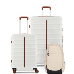 Assembly Unisex Set Of 3 Textured Hard-Sided Trolley Bags & Bagpack-picture-26