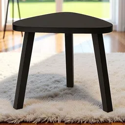 SBF Furniture Black Wood Triangle Shapped Pre-Assembled Bedside Table-picture-12