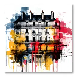 SAF White & Black Colored Building Canvas Wall Painting-picture-12