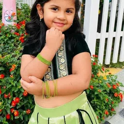 DISHA CREATIONZ Pure Cotton Girls Polo Collar Tunic with Skirt image 4