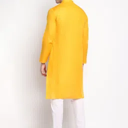 PulseIQ Men Ethnic Motifs Printed Cotton Kurta image 4