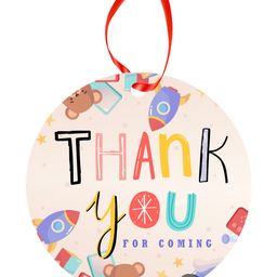 Zyozi Thank You for Coming Gift Tags for Kids Birthday MultiColor- Pack of 56-picture-9