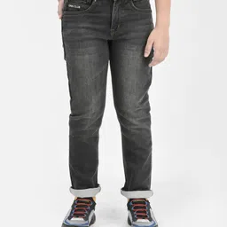 CRIMSOUNE CLUB Cotton Woven Mild Washed Jeans - Grey-picture-20