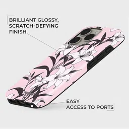 PEEPERLY Unisex iPhone 14 Pro Floral Botanic Flora Crystal Impact Resistant Back Case image 3