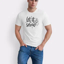 Seekbuylove Typography Printed Round Neck Bio Finish Pure Cotton T-shirt image 3