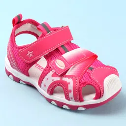Cute Walk by Babyhug Velcro Closure Sandals - Fuchsia image 3