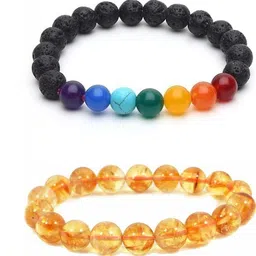 Bilqis Set Of 2 Artificial Beaded Elasticated Bracelets-image-70