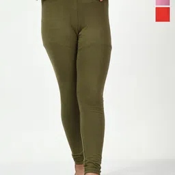 KAYU Girls Pack Of 3 Churidar Length Leggings-image-27