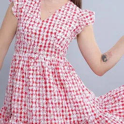 French Theory Floral Print Flutter Sleeve Fit & Flare Midi Dress image 2