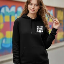 BENNY BROOKS Typography Printed Hooded Pullover Sweatshirt-image-90