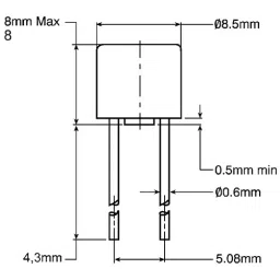 RS PRO Nylon Non Resettable Fuse 315mA, 250 V AC, Load Orientation Radial, Model No 6110709 image 3