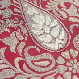 ZEBA Red & Beige Set of 2 Ethnic Motifs Square Cushion Covers image 5