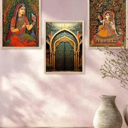 walllane Traditional Wall Art With Frame Home Decor Wall Painting For Living Room Office Bedroom image 2