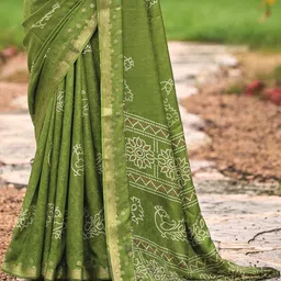 LeeliPeeri Designer Bandhani Zari Silk Blend Handloom Bandhani Saree image 4