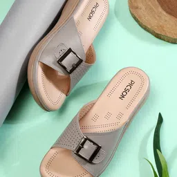 PICSON Women Open Toe Flats with Buckles-picture-33