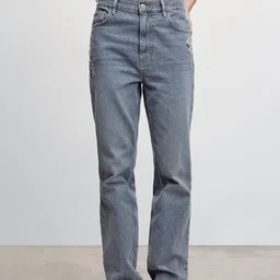 MANGO Women High-Rise Low Distress Jeans-image-44