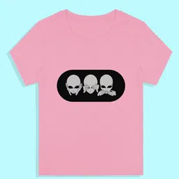 RCPL Bad Monkey Kids Pink Alien Gandhis Printed Slim Fit T-shirt-picture-36