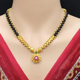 COLOUR OUR DREAMS Gold-Plated Brass Mangalsutra-picture-34