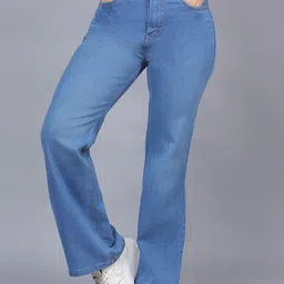 God's Club Women Mid-Rise Light Fade Bootcut Jeans-image-93