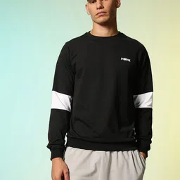 HRX by Hrithik Roshan Round Neck Colourblocked Lifestyle Sweatshirt image 3