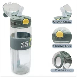 PROKART Grey & White Single Plastic Solid Water Bottle image 4