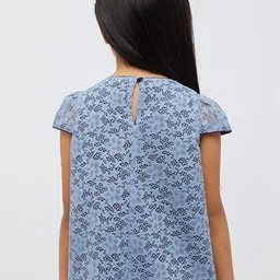 One Friday Girls Self Design Bow Detail Lace Up Top image 3