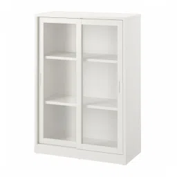 ikea tonstad Cabinet with sliding glass doors, off-white, 81x37x116 cm-picture-10