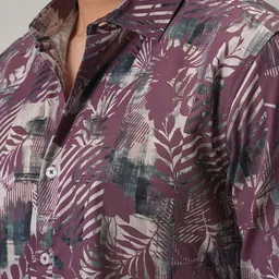 Banana Club Men Classic Slim Fit Abstract Printed Casual Shirt image 2