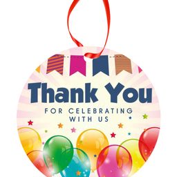 Zyozi Round  Thank You Tags Multicolour -  Pack of 28-picture-24