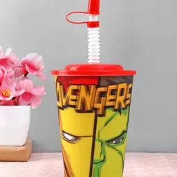 Marvel Avengers Tumbler With Straw Red - 450 ml-image-49