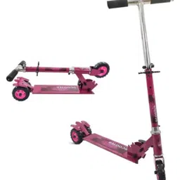 Oskart Durable Pink Metallic 3-Wheel Scooter: Height-Adjustable Kids Kick Scooter - Stylish and Sturdy Scooter for Children (Pink)-image-59