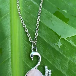 KALAFICIAL Rhodium-Plated Swan Pendants with Chains-picture-10