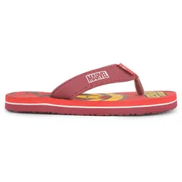 Toothless Marvel Avengers Theme Featuring The Armored Avenger Iron Man Printed Flip Flops - Red image 3
