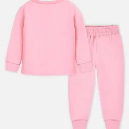 Trampoline Full Sleeves Princess Printed Sweatshirt & Pajama Set - Light Pink image 3