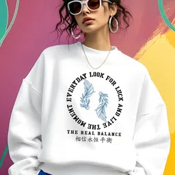 AUSK Women Printed Round Neck Pullover Sweatshirt-picture-28