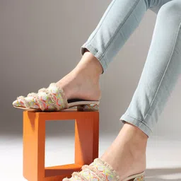 Anouk Women Pointed Toe Embroidered Mules image 3