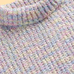 Pine Kids Knit Full Sleeves Pullover Sweater With Cable Knit Design & Turtle Neck - Multi Colour image 3